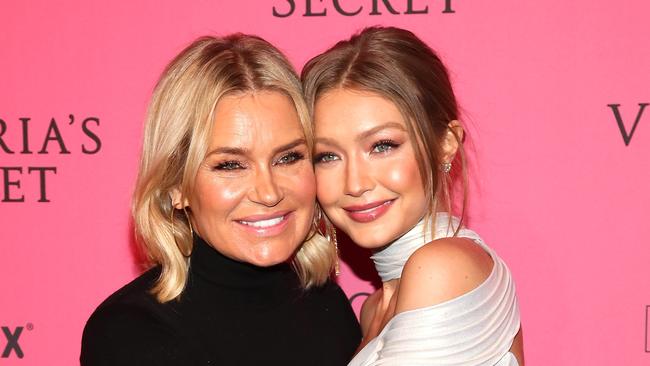 Yolanda Hadid and daughter Gigi. Picture: Astrid Stawiarz/Getty