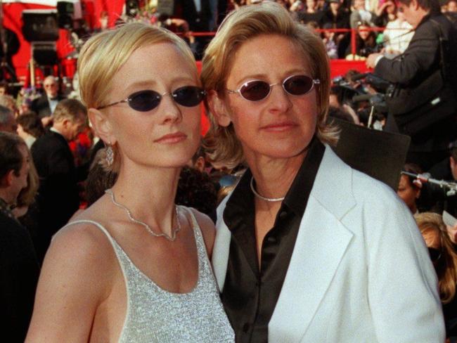 Actress Anne Heche, (L), the former girlfriend of Ellen DeGeneres in happier times. Heche has shared her thoughts on the allegations. Picture: AP Photo/Michael/Caulfield