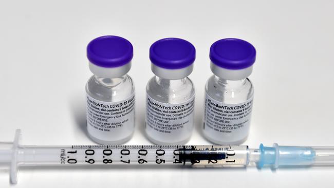 The phase 1A rollout of COVID vaccines later this month will be the Pfizer vaccine. Picture: Christof Stache/AFP