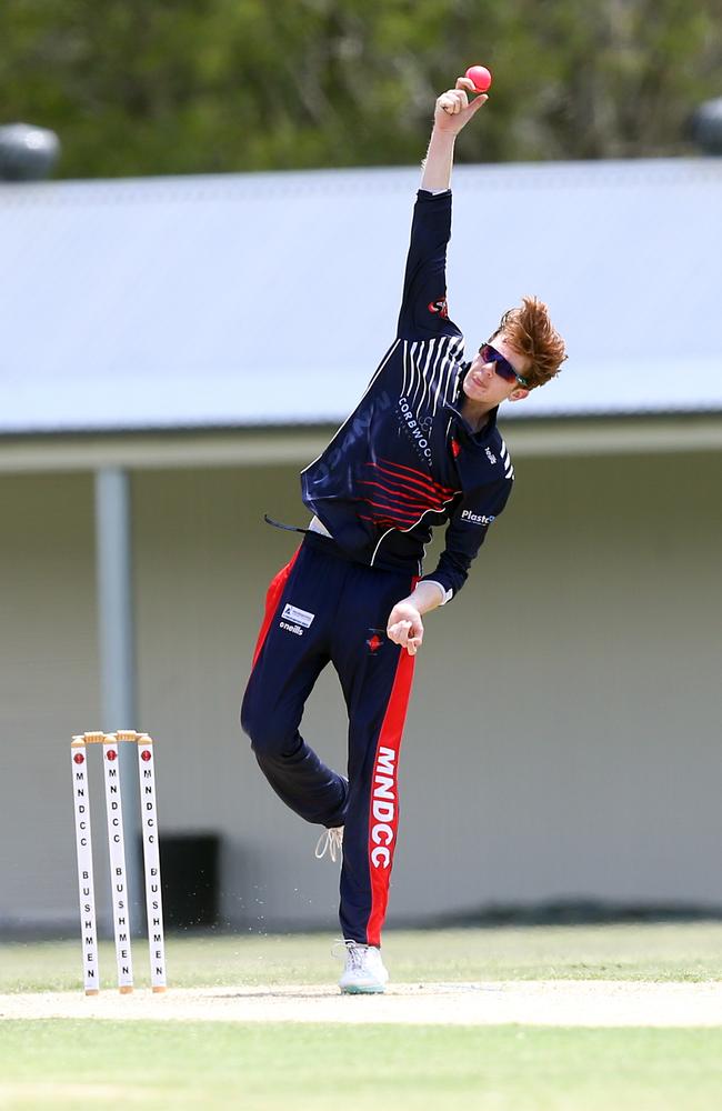 Action photos from the Taper Premier League one day grand final between Broadbeach (batting) and Mudgeeraba. Jai Kurt. 22 January 2023 Carrara Picture by Richard Gosling