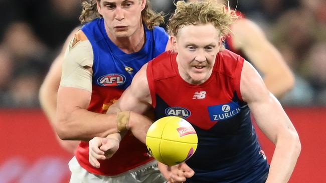 Melbourne’s Clayton Oliver is already a star in the AFL and he is only 25. Photo: Getty Images