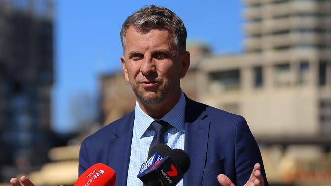 Transport Minister Andrew Constance as defended the ferries, saying the design was “deliberate.” Picture: NCA NewsWire / Steven Saphore