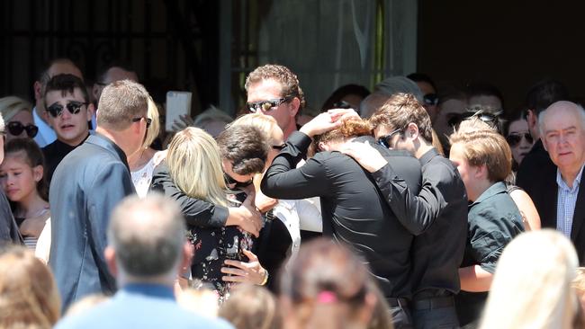 Funeral at Melaleuca Station Memorial Gardens for Dylan Carpenter the 20yr old who drowned at Fingal Beach. Photo by Richard Gosling