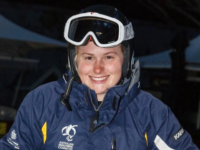 Supplied images from the Australian Paralympic Committee of Paralympic sit-skier Tori Pendergast from the IPC Alpine Skiing World Cup held in Thredbo in September. Please Credit Pic: Jeff Crow