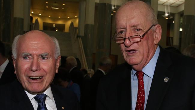 John Howard and Tim Fischer served Australia as Prime minister and deputy prime minister. Picture: Ray Strange.