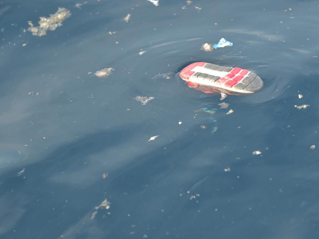 A shoe believed to belong to a passenger. Picture: Adek Berry/AFP