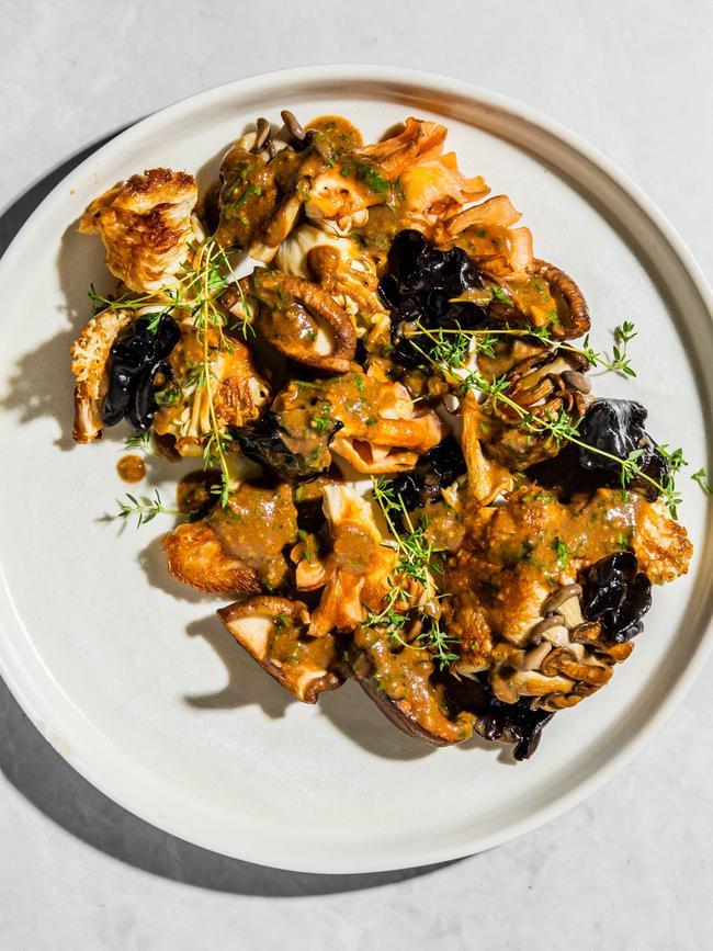 Grilled mushrooms. Picture: Nikki To