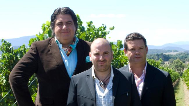 The original MasterChef judges Matt Preston, George Calombaris and Gary Mehigan pictured in the early days of the show.