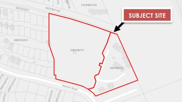 Lot 1 and Lot 2 of the subdivision proposal at Rainbow Beach, Queensland.