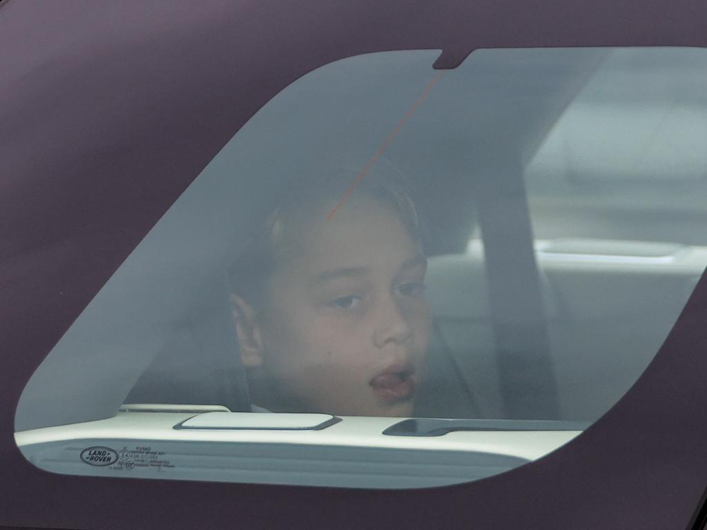 Britain's Prince George of Wales arrives at Westminster Abbey in London.