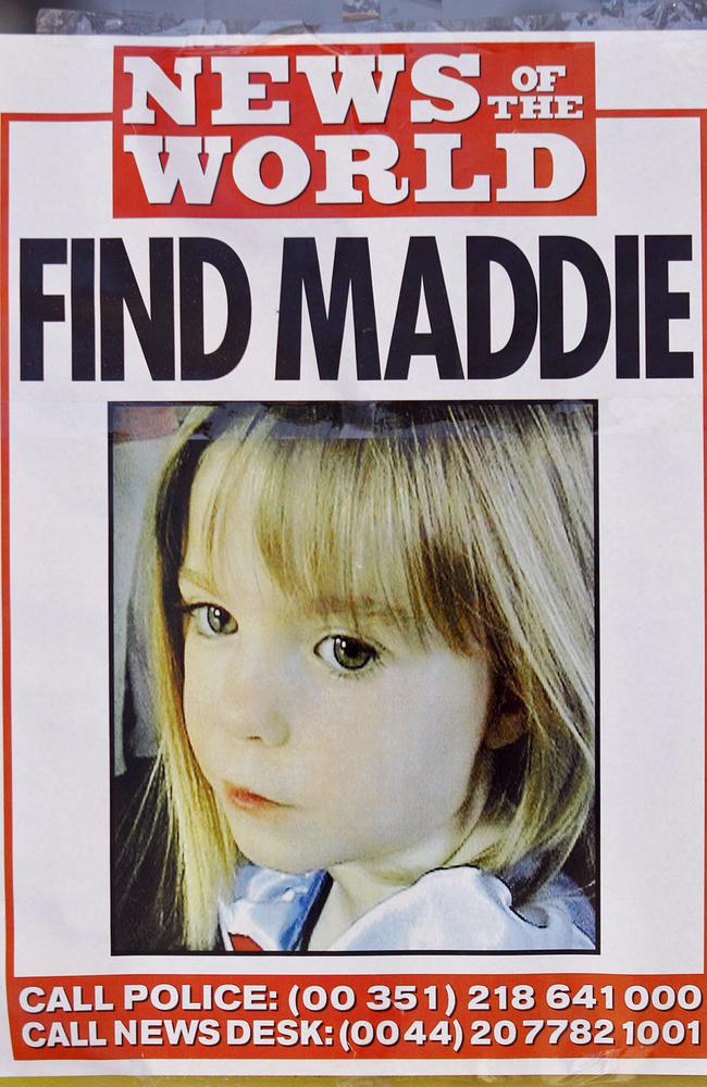 Posters of Maddie were displayed across Britain, urging anyone with information on the little girl’s disappearance to come forward.