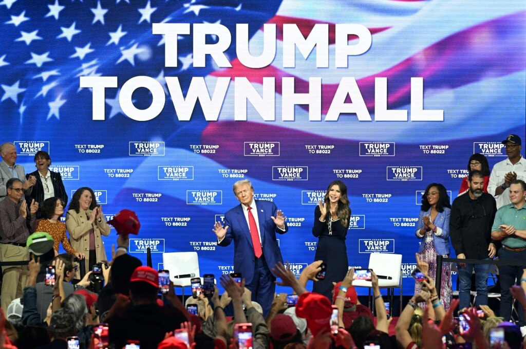 Donald Trump dances to music after ending questions early at his latest televised town hall