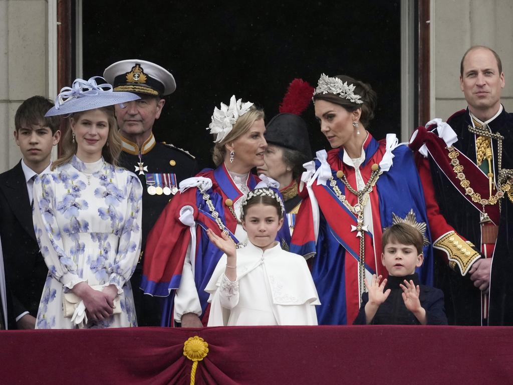 The royal family on the balcony after the coronation. Picture: Getty Images