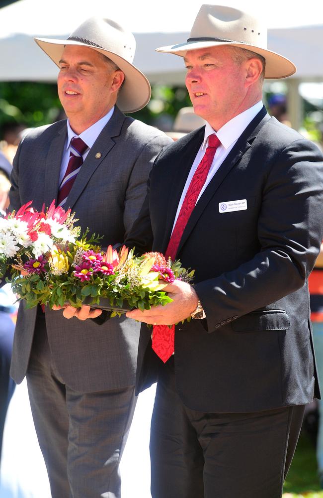 In 2015 during the Victory In the Pacific 70 year event, new MPs Aaron Harper and Scott Stewart lay down wreaths on behalf of the state government.