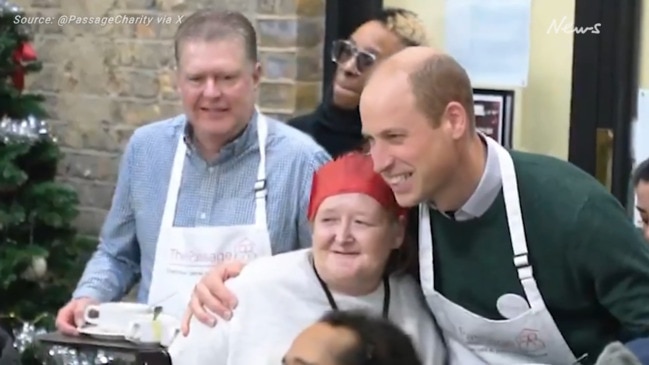 Prince William dons apron to cook for homeless charity