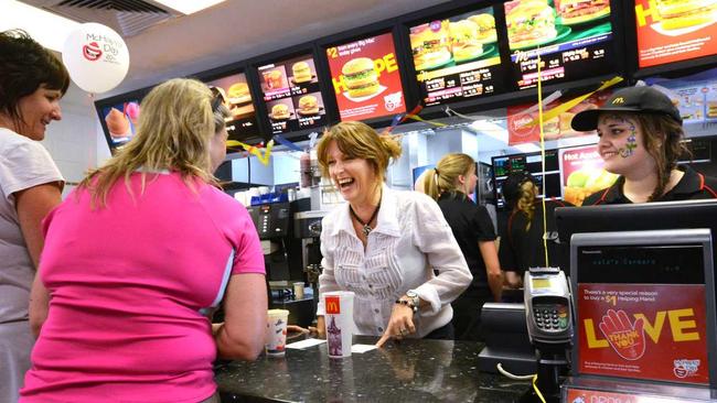 Kerry Hines supporting McHappy Day. Picture: Leigh Jensen / Coffs Coast Advoc