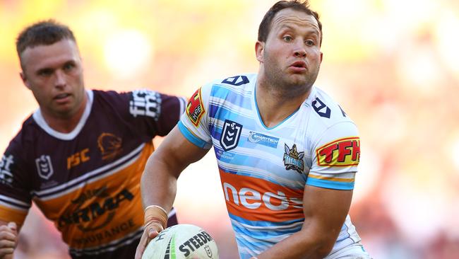 Tyrone Roberts was sublime for Gold Coast with a try and five from five off the goalkicking tee. Picture: Jono Searle/Getty Images