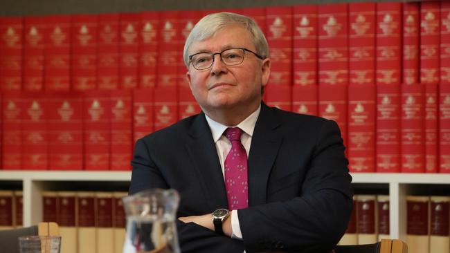 Former PM Kevin Rudd. Picture: Kym Smith