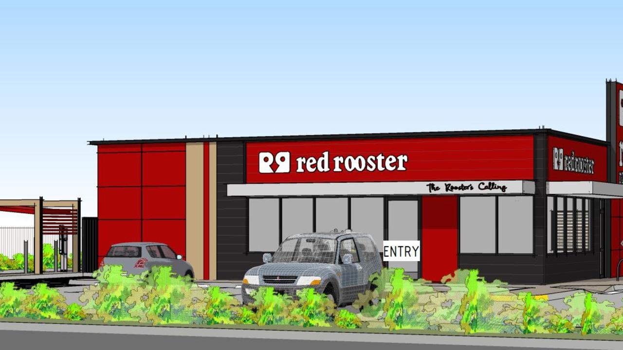 Plans for the new East Bundaberg Red Rooster, which will include a drive-through.