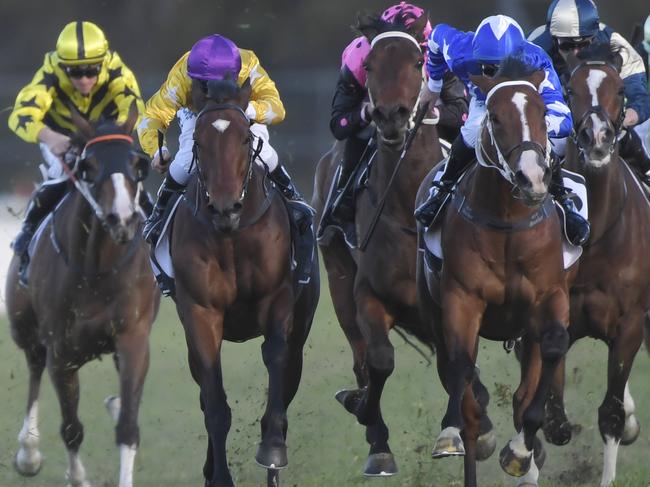 Jockey Blaike McDougall rides Hogmanay to victory in race 7, the Bankstown Sports Club Handicap during the Clubs NSW Western Metropolitan Region Race Day at Rosehill Gardens Racecourse in Sydney, Saturday, August 10, 2019.  (AAP Image/Simon Bullard) NO ARCHIVING, EDITORIAL USE ONLY