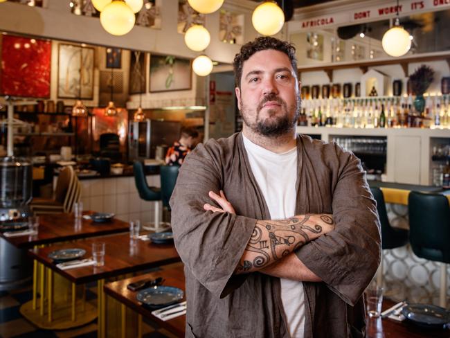 Welgemoed in his restaurant, Africola. Picture: Matt Turner