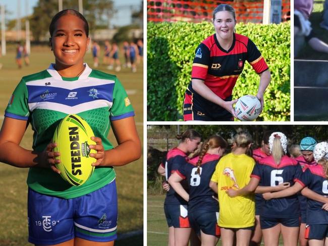 The Cathedral College and Rockhampton Grammar and Emmaus and Shalom face off in the Dolphins Schoolgirls Challenge semi-finals on Tuesday.