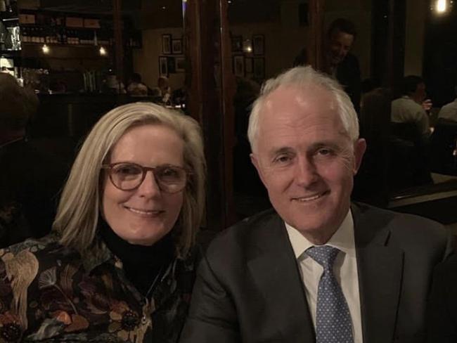 Former Prime Minister Malcolm Turnbull and wife Lucy Turnbull.