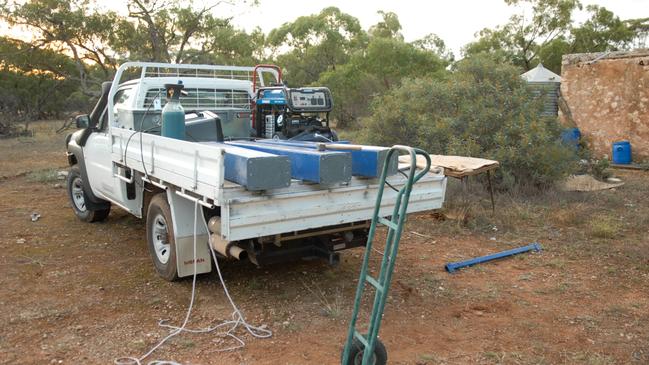 John William Farrelly's ute at Bowhill. Picture: Australian Federal Police