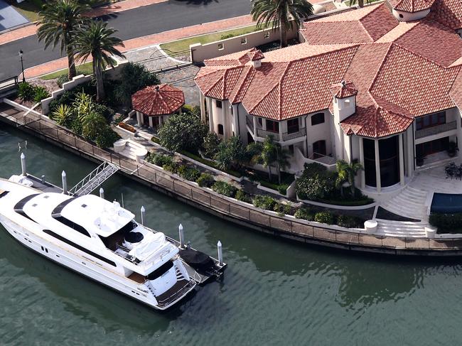 Aerial photo shoot of the Gold Coast - Clive Palmers home at Sovereign Island