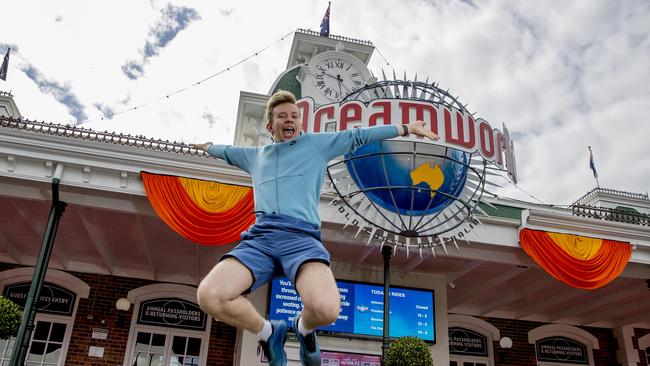 Jack Hilton, 19, from Brisbane, waiting for the gates to open. Picture: Jerad Williams