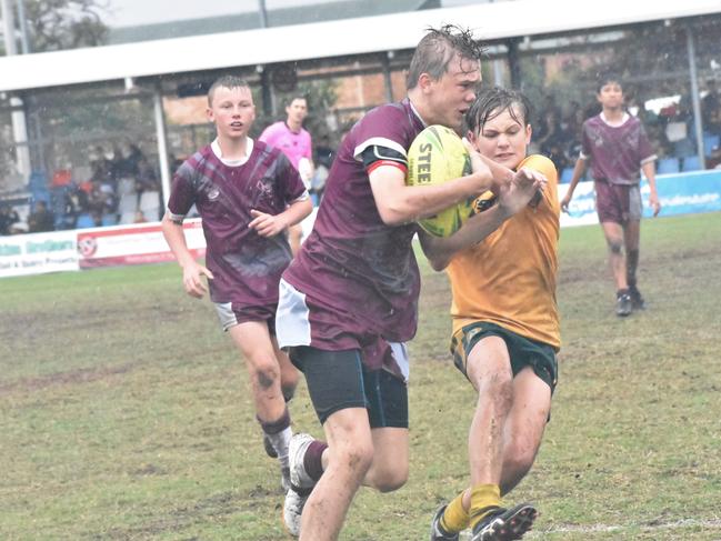 Rockhampton District Secondary Schools Rugby League grand finals, Year 7B, St Brendan’s College versus North Rockhampton State High School, Browne Park, September 8, 2022.