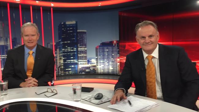 Mark Latham (right) and Ross Cameron pictured on Sky News earlier this year.