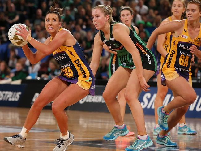 Kelsey Browne looks to set the Lightning alight during the decider. Picture: Getty Images