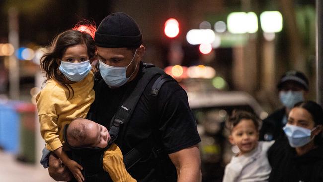 SYDNEY, AUSTRALIA - July 30: Sonny Bill Williams arriving at the Meriton on Pitt Street with his family where they will be quarantining after arriving from the UK. (Photo by James Gourley/The Daily Telegraph)