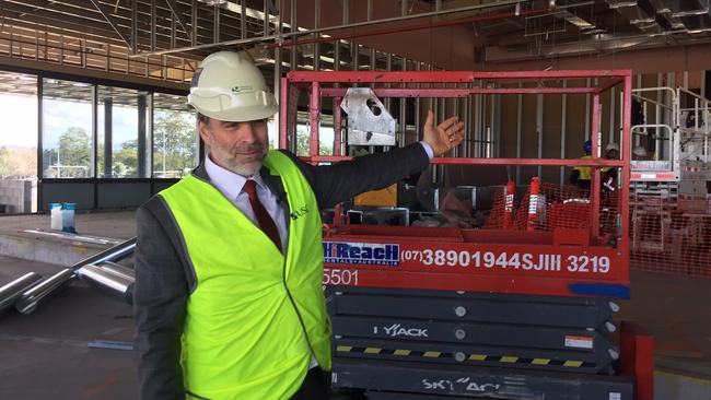 USC Chief Operating Officer Scott Snyder shows off laboratory space at the Moreton Bay campus' foundation building in Petrie. Picture: Marcel Baum.