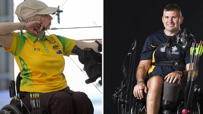 (L-R) Ameera Lee and Garry Robinson are among the favourites in Sydney. Supplied: Archery Australia