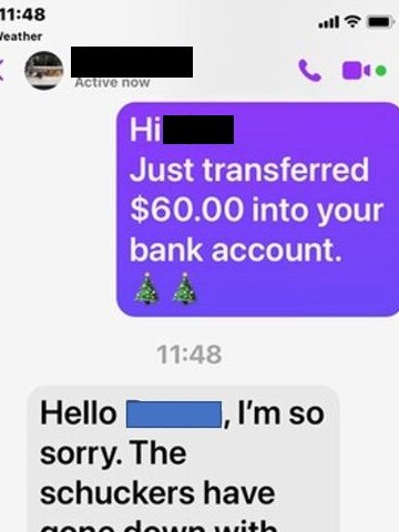 People paid the woman through bank transfer. Picture: Supplied