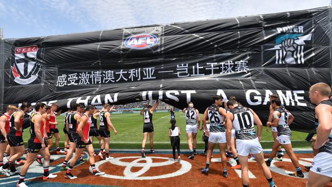 St Kilda and Port Adelaide will return to China for a game in May next year. Picture: AAP /David Mariuz