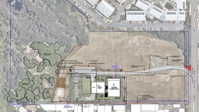 The planned location of a proposed TAFE connected learning centre at Lot 12 Bayshore Drive in Byron Bay.