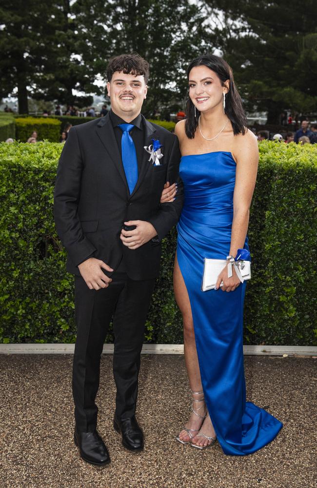 Noah Whitehouse and Lily West at Centenary Heights State High School formal at Picnic Point, Friday, November 15, 2024. Picture: Kevin Farmer