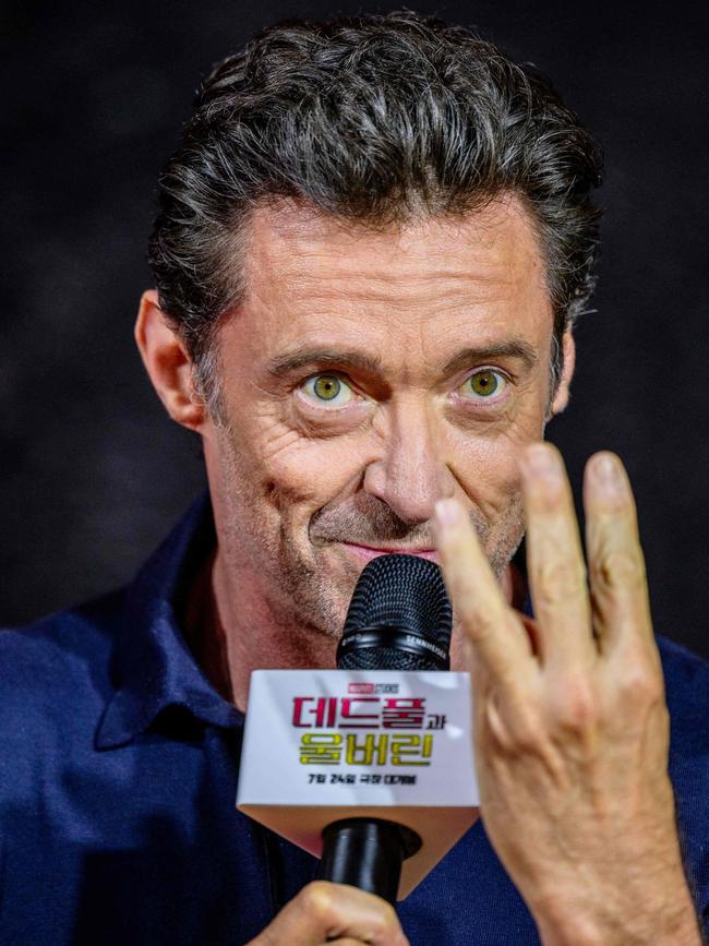 Hugh Jackman speaks about the new film Deadpool & Wolverine at a press event in Seoul. Picture: AFP