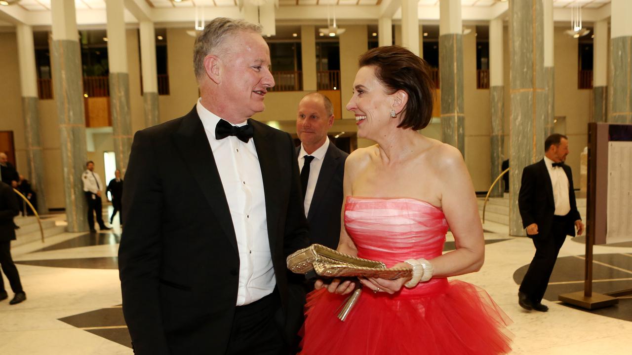 Nine CEO Hugh Marks pictured with the ABC’s Virginia Trioli. Picture: Nikki Short