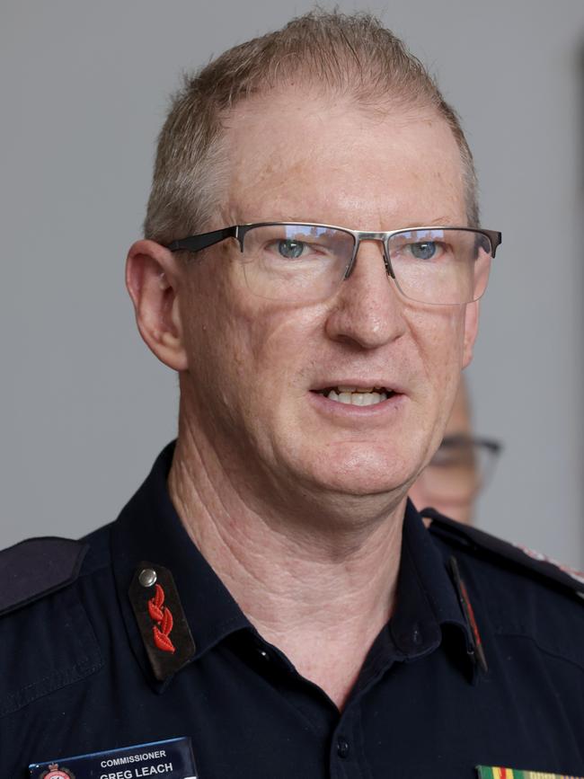 Queensland Fire and Rescue Service Commissioner, Greg Leach. Picture: Steve Pohlner