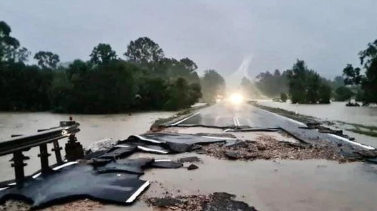 Qld weather flooding Roads closed including parts of Bruce