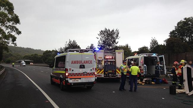 Crews work for 45 minutes to free man after rolling his van on M1 ...