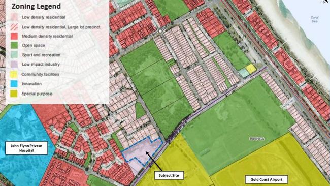 The location of the new health care facility at Tugun is close to the Gold Coast Airport at Coolangatta.