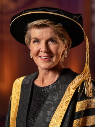 Former foreign minister Julie Bishop is chancellor of Australian National University.