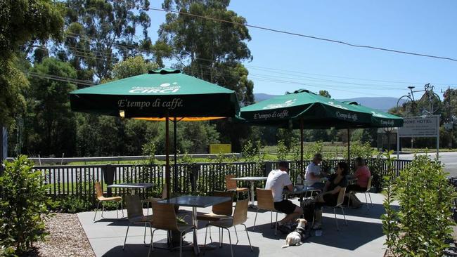 The Home Hotel beer garden.