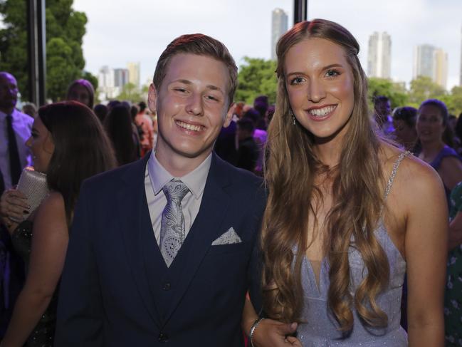 Caelan Brown and Allie Van Peppen at the Coomera Angligan College Formal at HOTA. Picture: Marcelo Lang.