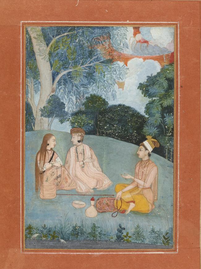 A woman visiting two Nath yoginis, North India, Mughal, about 1750. ©The Trustees of the British Museum